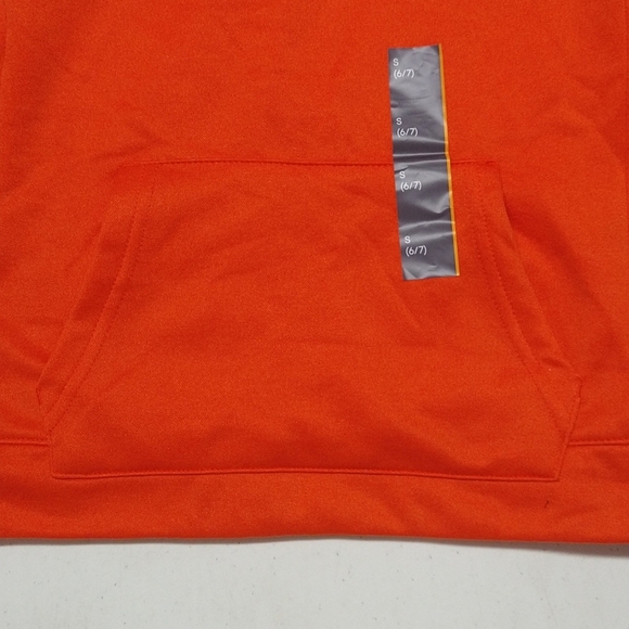NEW! Boys' Tech Fleece Sweatshirt Hoodie, Orange / Red - All In Motion - Picture 8 of 14